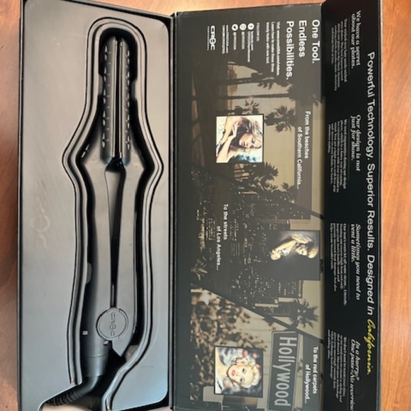 CROC Led Black Titanium Flat Iron 1 Hair Straightener - Picture 2 of 5